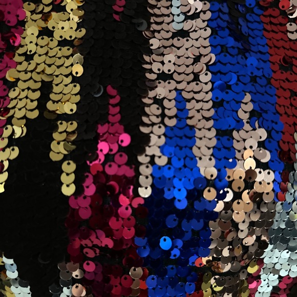 Multi Colour Sequin Halter Dress - Picture 3 of 5